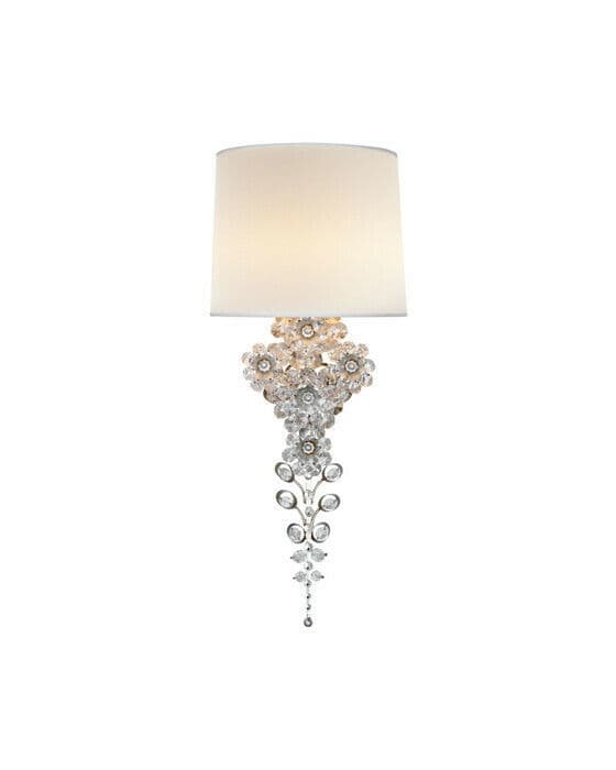 Claret Tail Sconce Burnished Silver Leaf