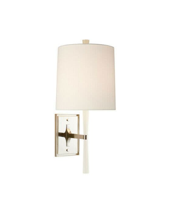 Refined Rib Sconce China White