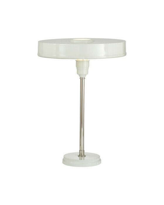 Carlo Table Lamp Polished Nickel and Antique White