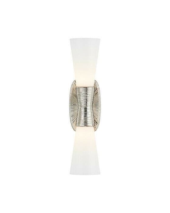 Utopia Small Double Bath Sconce Polished Nickel