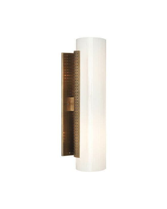 Precision Cylinder Sconce Antique-Burnished Brass