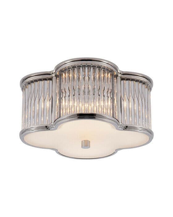 Basil Flush Mount Polished Nickel Small