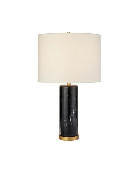 Cliff Table Lamp Black Marble