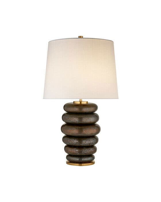Phoebe Stacked Table Lamp Crystal Bronze