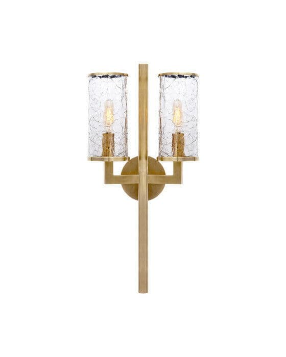 Liaison Double Sconce Antique-Burnished Brass