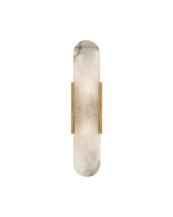 Melange vegglampe forlenget messing