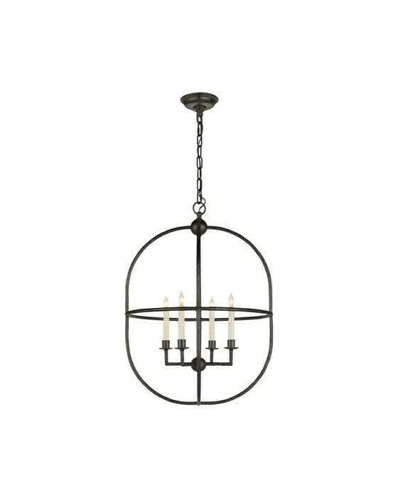 Desmond Open Oval Lantern Black