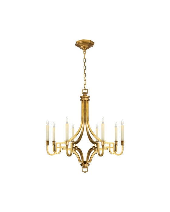 Mykonos Chandelier Antique-Burnished Brass Medium