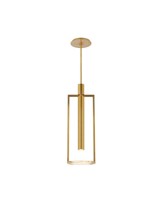 Melange Floating Disc Pendant Antique Brass M