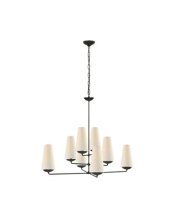 Fontaine Large Offset Chandelier Black