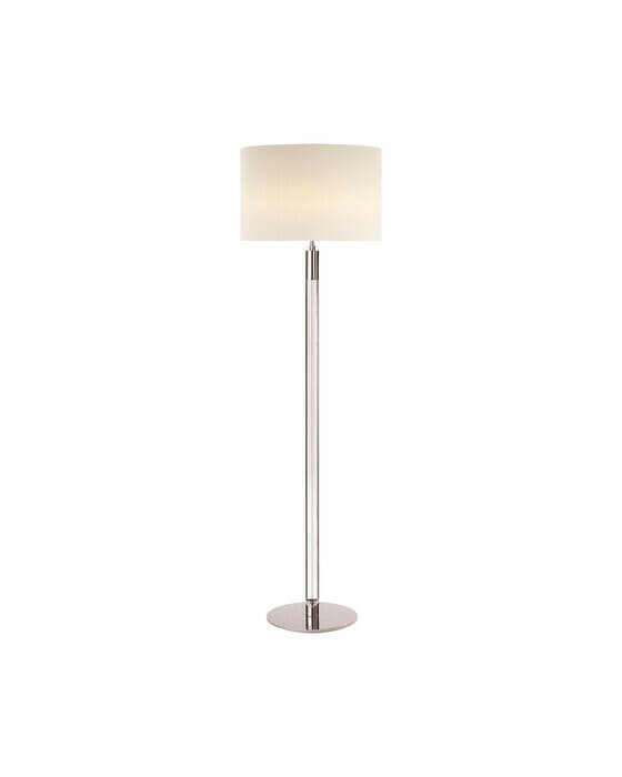Riga Floor Lamp Polished Nickel