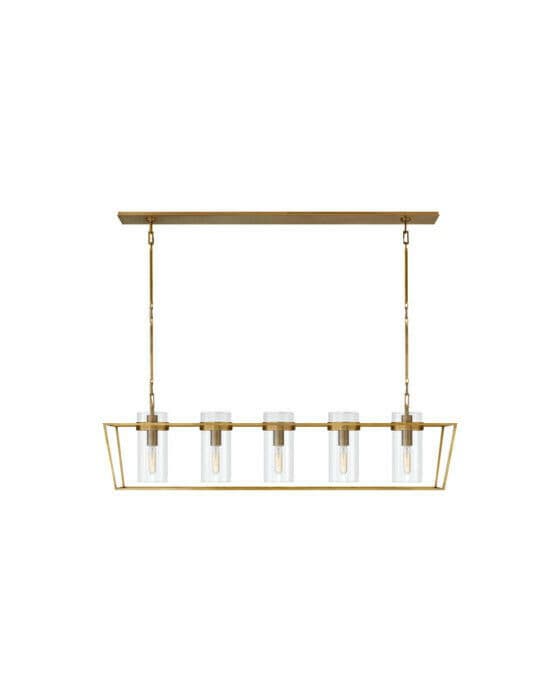 Presidio Large Linear Lantern Antique Brass