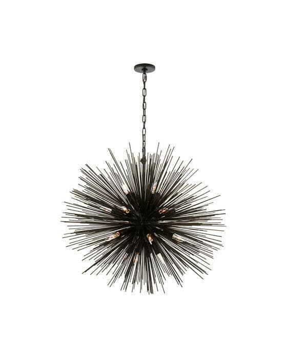 Strada Large Round Pendant Black