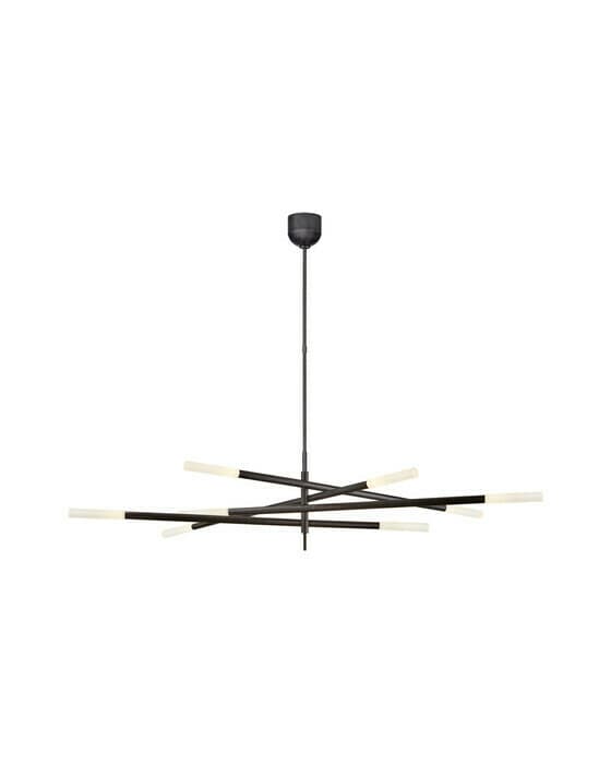 Rousseau Grande 8L lysekrone bronse