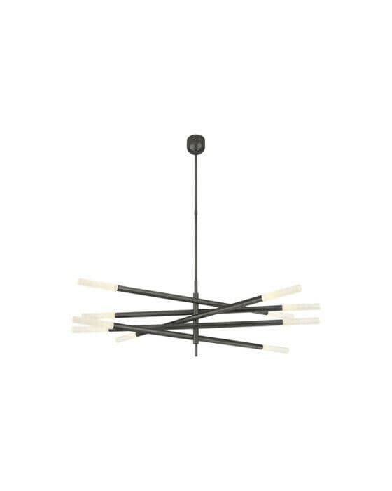 Rousseau Grande Ten Light Articulating Chandelier Bronze