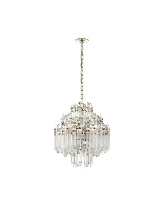 Adele Four Tier Waterfall Chandelier Polished Nickel