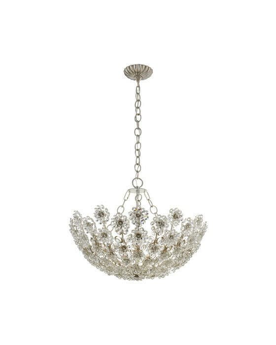 Claret Short Pendant Burnished Silver Leaf