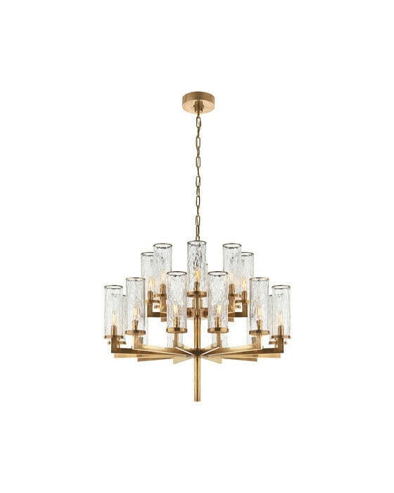 Liaison Double Tier Chandelier Antique-Burnished Brass