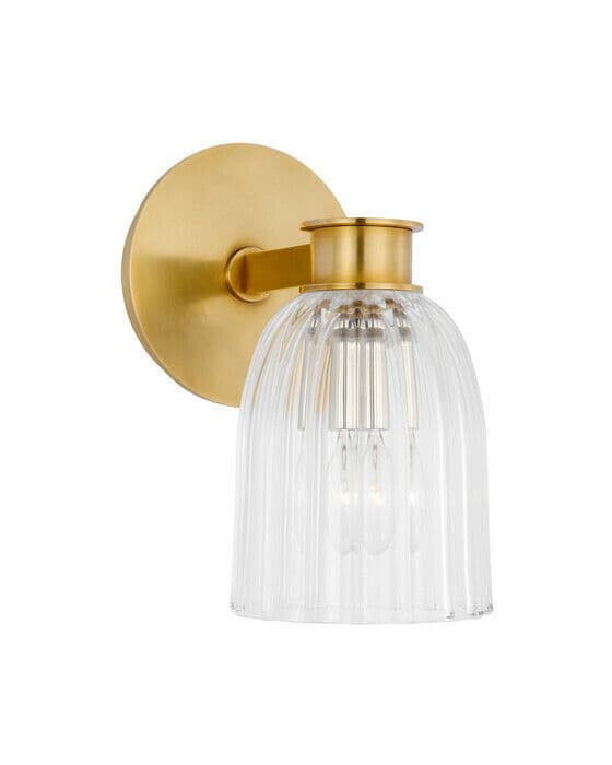 Asalea vegglampe antikk messing