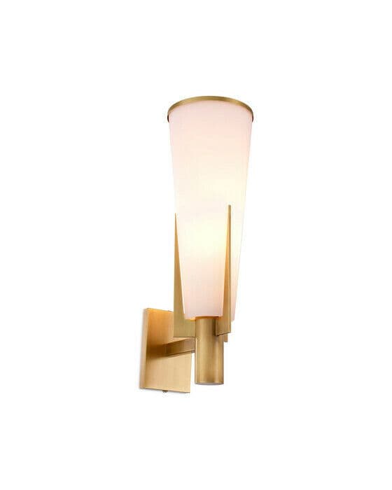 Dino vegglampe messing