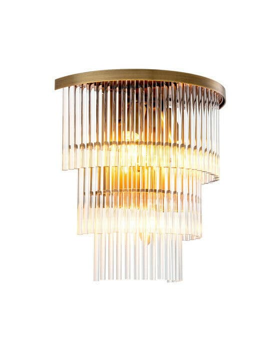East vegglampe antikk messing