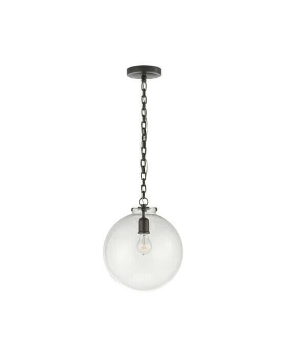 Katie Globe Pendant Bronze/Clear