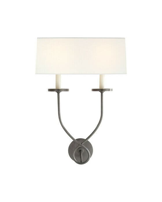 Symmetric Twist Double Sconce Bronze