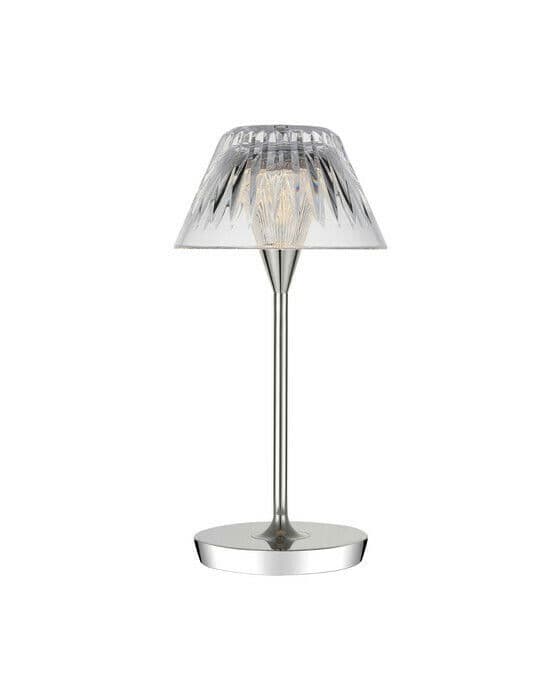Blaze 12" Rechargeable Table Lamp Polished Nickel