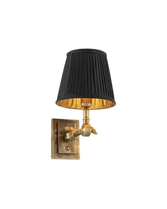 Wentworth vegglampe messing/svart
