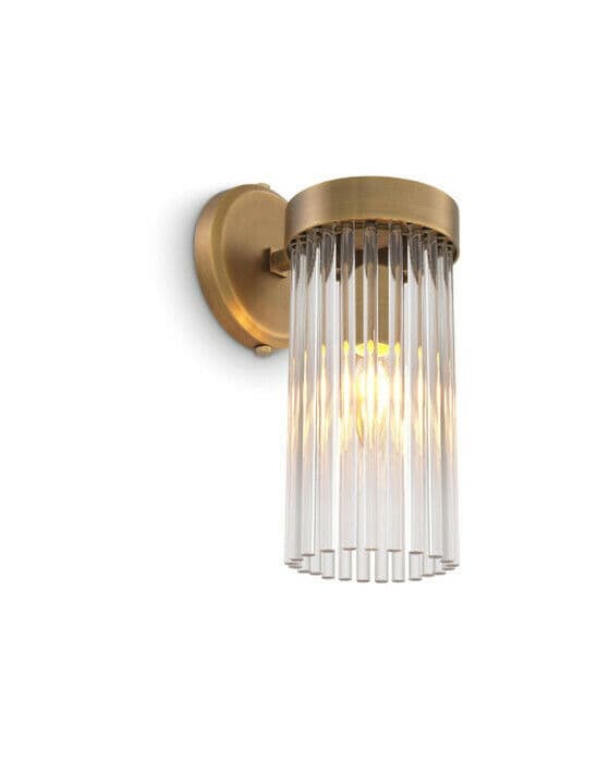 Carnero vegglampe messing