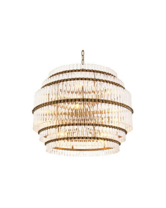 Scottsdale krystallkrone antikk messing