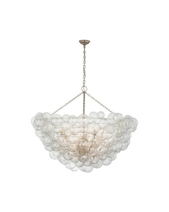 Talia 56" Chandelier Burnished Silver Leaf