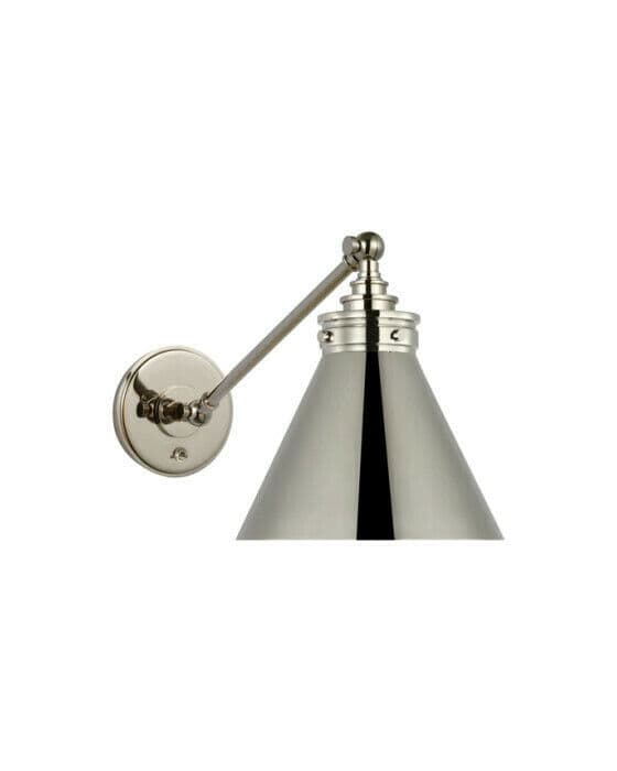 Parkington Single Library Wall Light Polished Nickel