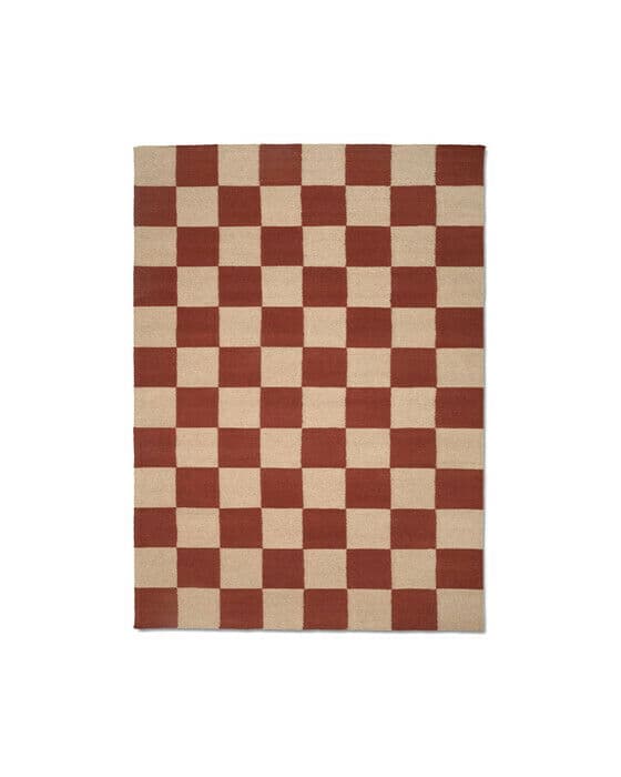 Square teppe terracotta