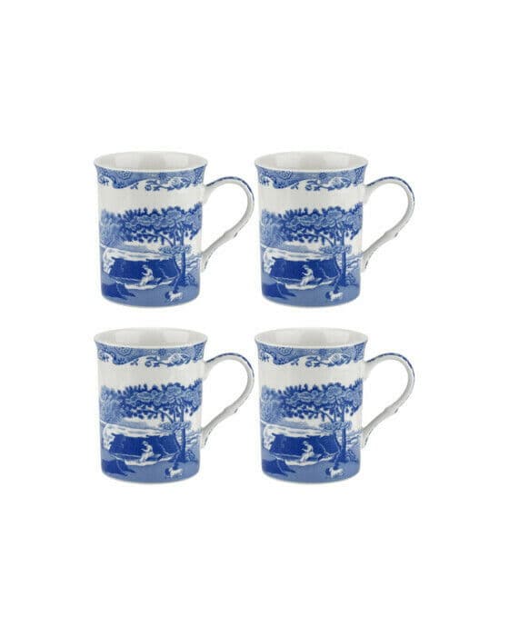 Blue Italian krus blå/hvite 4-pk