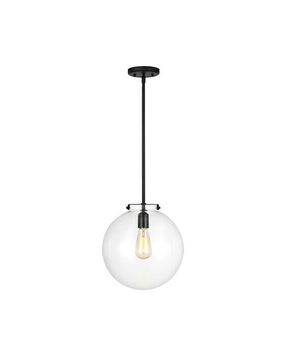 Kate One Light Sphere Pendant Black