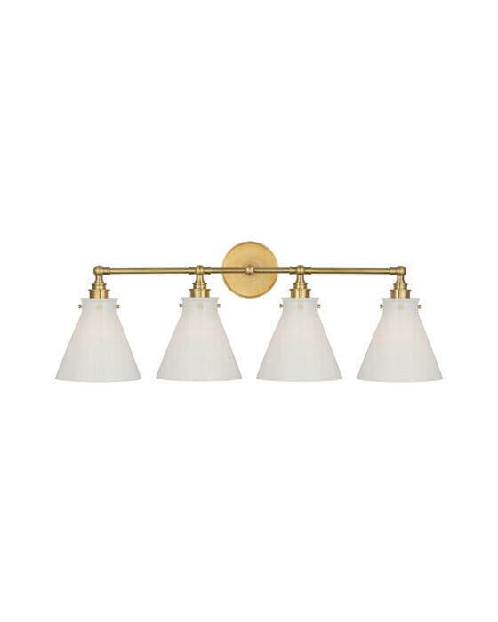 Parkington 32" Four Light Bath Bar Antique Brass