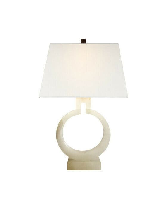 Ring Form bordlampe alabaster