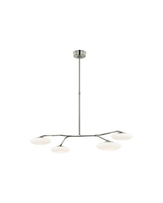 Brindille Four Light Chandelier Polished Nickel