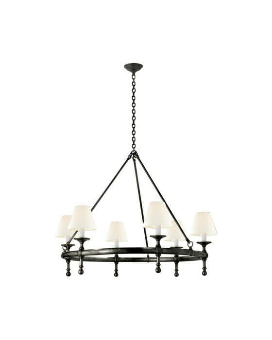 Classic Ring Chandelier Bronze/Linen