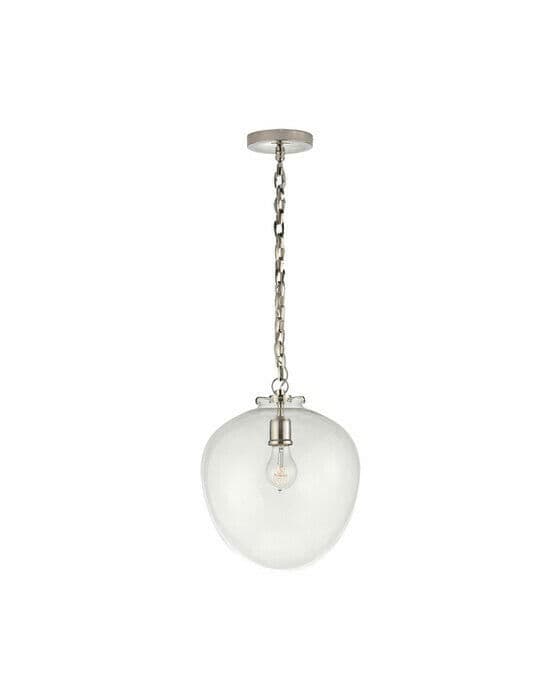 Katie Acorn Pendant Polished Nickel/Clear