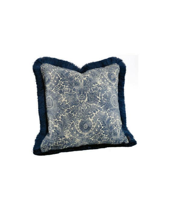 Medina putetrekk frynser flower indigo OUTLET