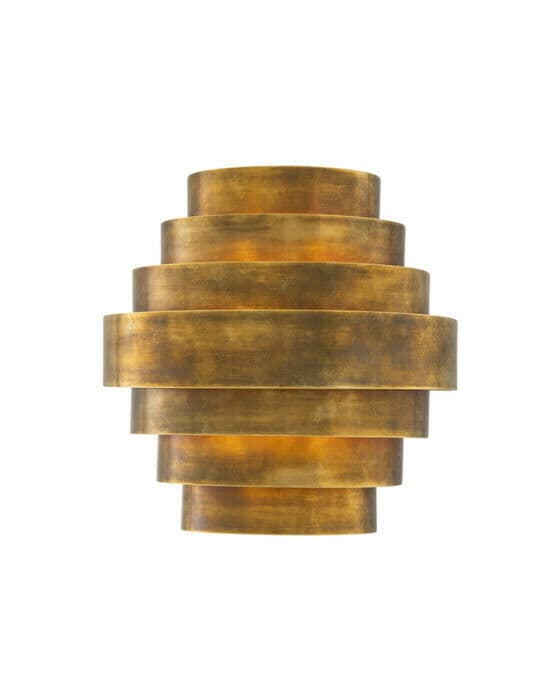 Rizzi vegglampe vintage brass dobbelt
