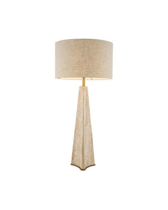 Benson Table Lamp Travertine