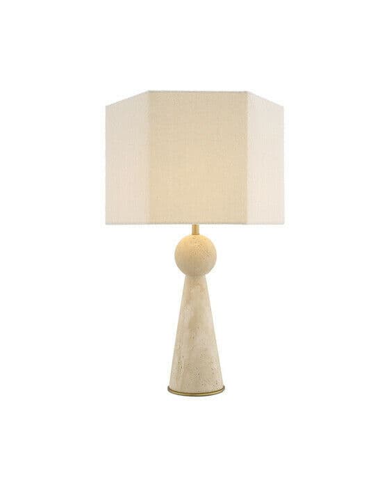 Novak bordlampe travertine