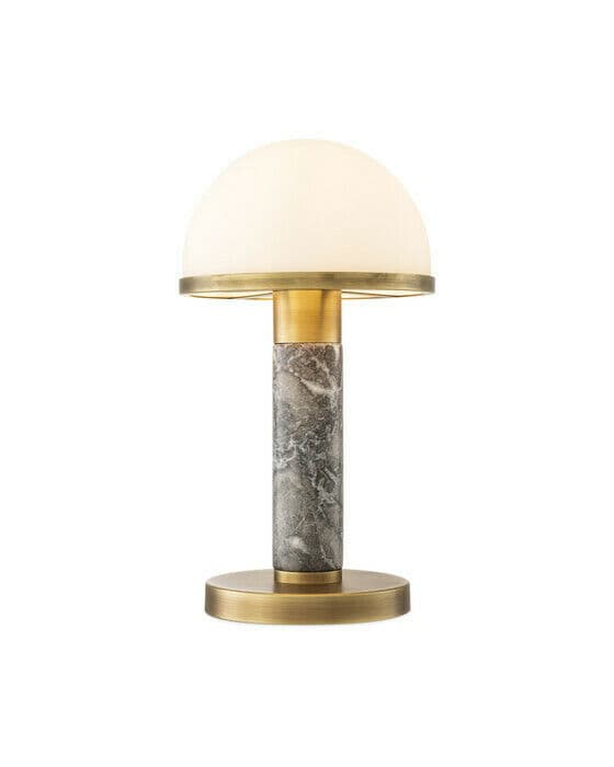 Ziegèl bordlampe antique brass