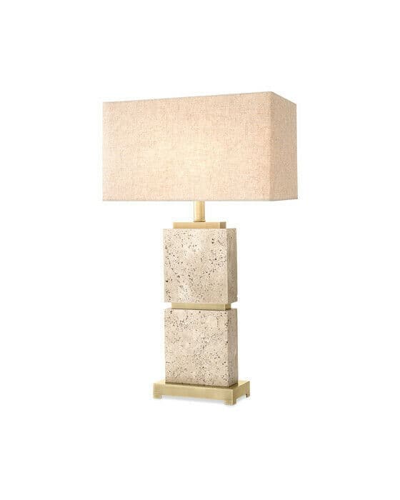 Newton bordslampe travertine