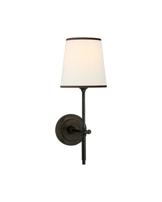 Bryant vegglampe bronse/lin og svart