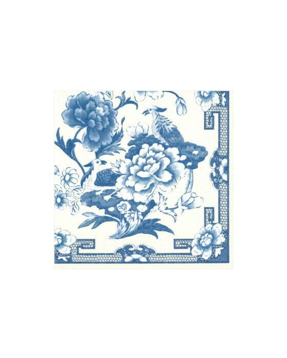Blue & white serviett 20-pk