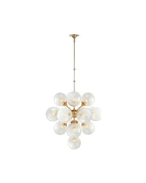 Cristol Large Tiered Chandelier Antique Brass